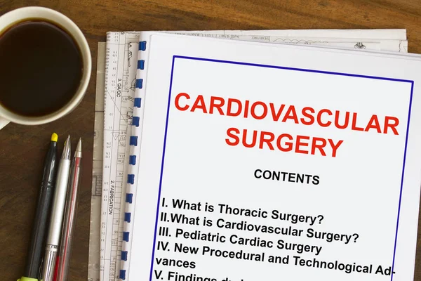 Cardiovascular surgery and cardiac surgery — Stock Photo, Image