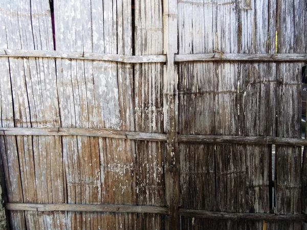 Vecchia struttura della parete di bambù per sfondo — Foto Stock