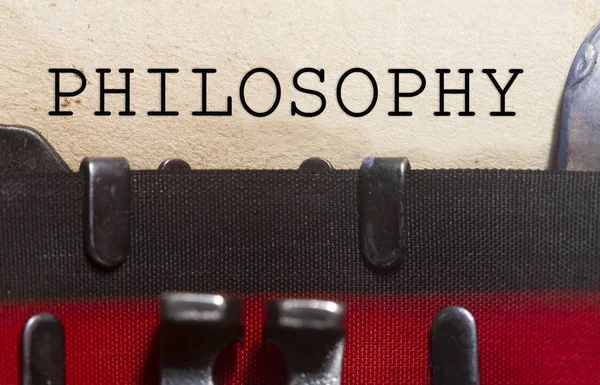 Philosophie tapée sur un papier vintage — Photo