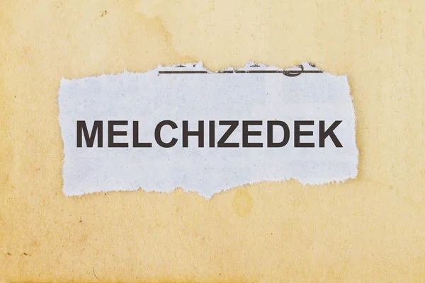 Melchizedek- king of priest  newspaper cutout — Stock Photo, Image