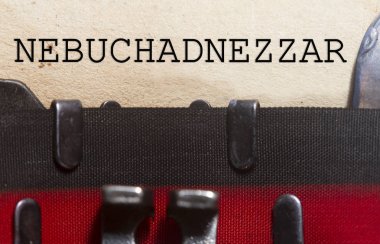 Nebuchadnezzar bir eski vintage kağıda yazılan 