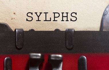 Eski bir vintage kağıda yazılan sylphs 