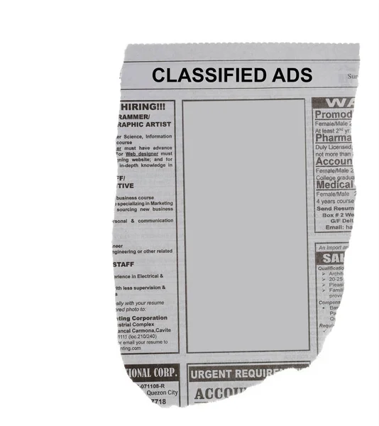 Conceito de anúncios classificados — Fotografia de Stock