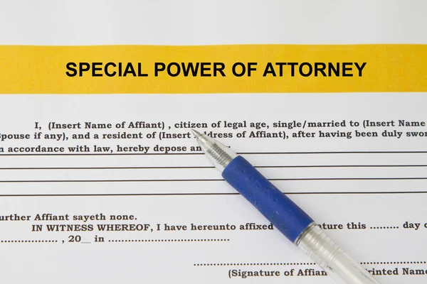 Special power of attorney concept — ストック写真
