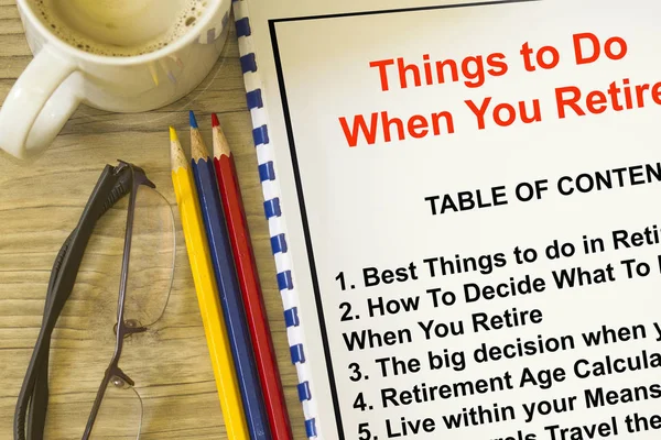 Things to do when you retire concept — Stock Photo, Image