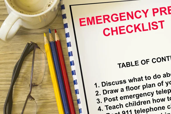 Página de portada conferencia preparación para emergencias — Foto de Stock