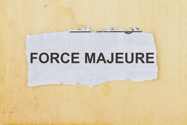 Papier Journal Force Majeure Découpé Sur Fond Papier Vintage — Photo