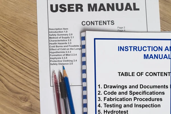 Manual Instrucciones Funcionamiento Registro Datos — Foto de Stock