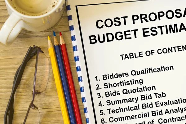 Cost proposal for a certain project