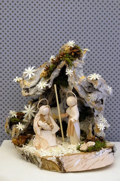 Cena da Natividade, Nascimento de Jesus — Fotografia de Stock