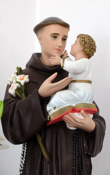 Saint Anthony of Padua holding baby Jesus — Stock Photo, Image