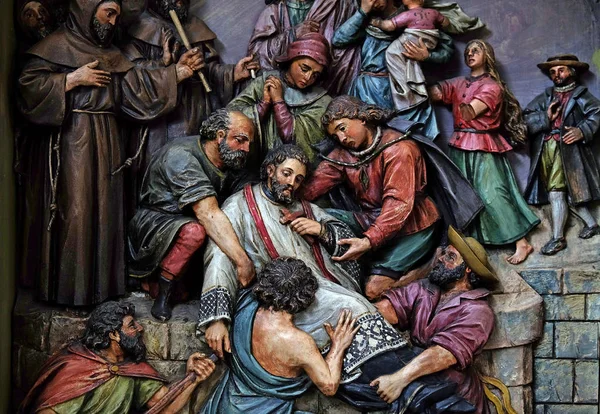 Мучеництво святого Яна Непомуцкого — стокове фото