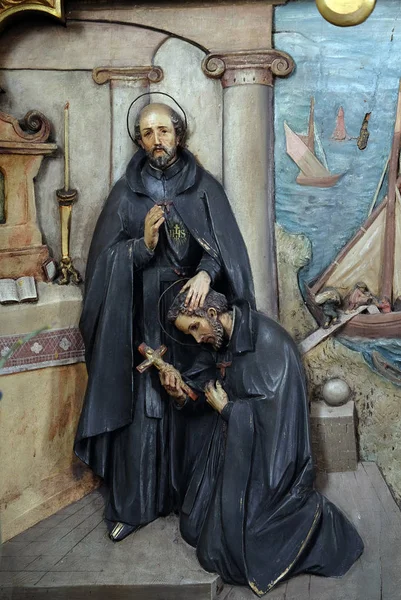 Святой Игнатий посылает Святого Франциска Ксаверия в миссию — стоковое фото