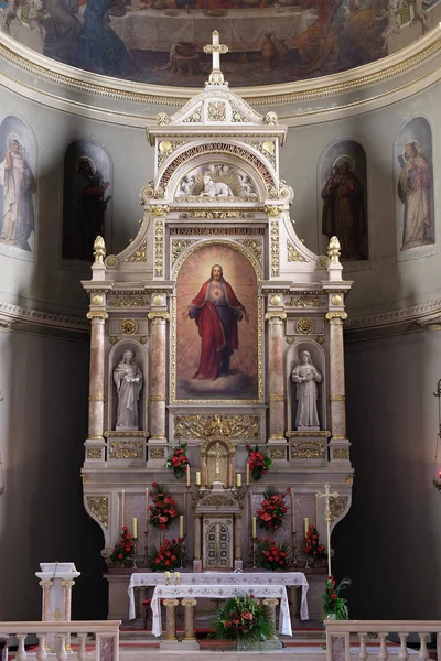 Jeesuksen pyhän sydämen basilika Zagrebissa, Kroatiassa — kuvapankkivalokuva