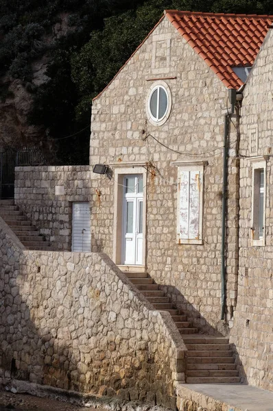 Maison dans le vieux port Kolorina, Dubrovnik, Croatie — Photo