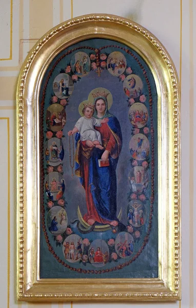 Virgin Mary βασίλισσα το Άγιο Ροδάριο — Φωτογραφία Αρχείου