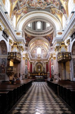 Cathedral St Nicholas başkenti Ljubljana, Slovenya