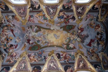 Ljubljana, Slovenya Aziz Nikolaos katedral tavan fresk adanmış