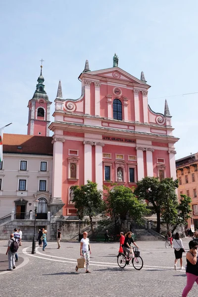 Iglesia Franciscana de la Anunciación en Liubliana, Eslovenia —  Fotos de Stock