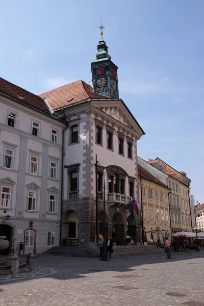 Romántico centro medieval de la ciudad vieja. Liubliana, Eslovenia — Foto de Stock