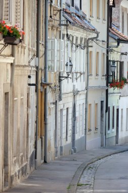 Romantik Ortaçağ eski şehir merkezi. Ljubljana, Slovenya