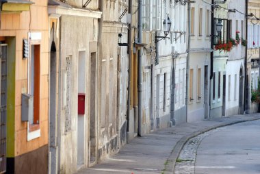 Romantik Ortaçağ eski şehir merkezi. Ljubljana, Slovenya