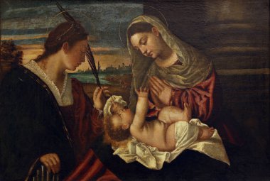 Lanciano için Polidoro: Madonna ve çocuk St. Cecilia ile