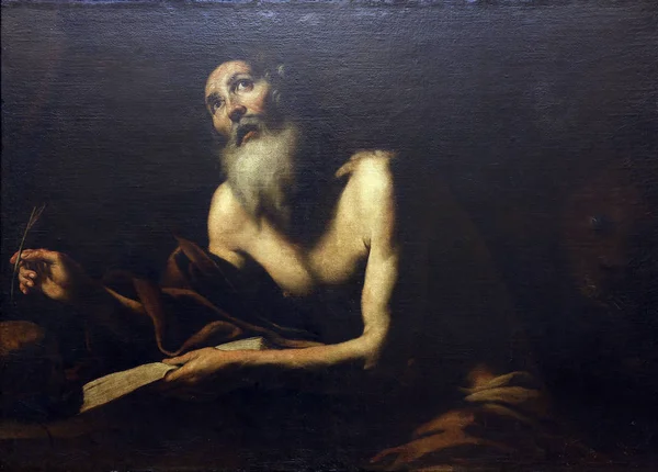 Jusepe de Ribera lo Spagnoletta: St. Jerome — 图库照片