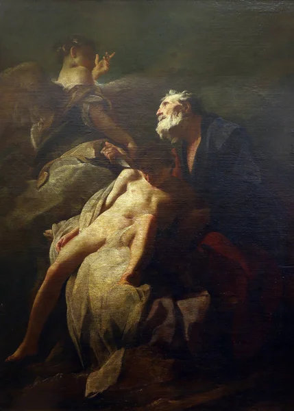 Le sacrifice d'Isaac par Abraham — Photo