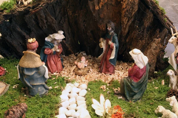 Julkrubba, födelse av Jesus — Stockfoto