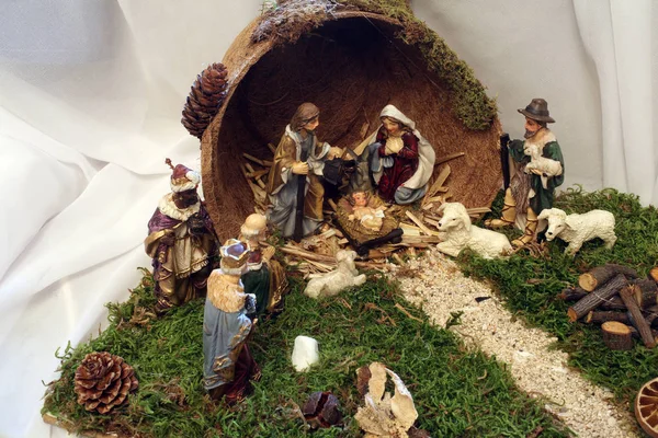 Nativity scene, Birth of Jesus — Stock Photo, Image