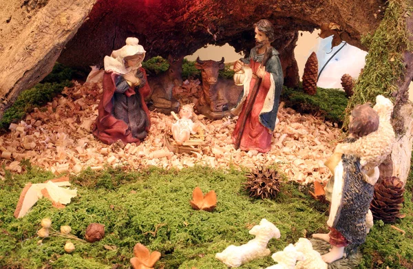 Scène de la Nativité, Naissance de Jésus — Photo