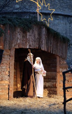 Dini ruhu içinde Zagreb Advent özellikle nerede topluluk Cenacolo canlı Christmas doğum sahnesi, Zagreb, Hırvatistan üzerinde 04 Ocak 2014 düzenler Katedrali, önü hissedebiliyorum.