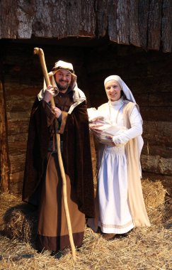 Canlı Christmas doğum sahnesi