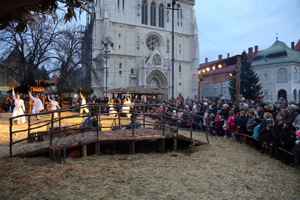 Presepe di Natale dal vivo — Foto Stock