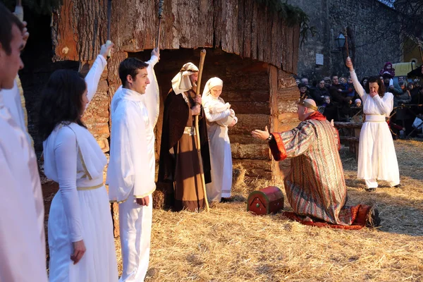 Espíritu Religioso Adviento Zagreb Especialmente Puede Sentir Frente Catedral Donde —  Fotos de Stock