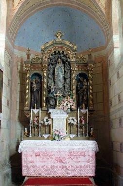 Lourdes Our Lady sunak olarak Parish Kilisesi, Saint Roch Kratecko, Hırvatistan