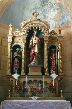 Kutsal İsa kalp sunak olarak Parish Kilisesi, Saint Roch Kratecko, Hırvatistan