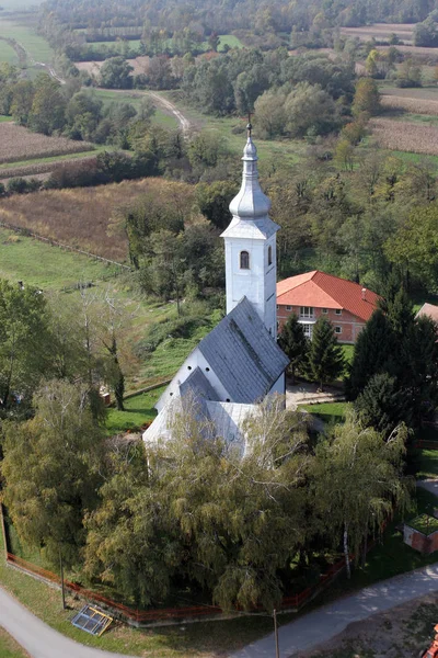 Parish Kilisesi Saint Martin Martinska Ves, Hırvatistan — Stok fotoğraf