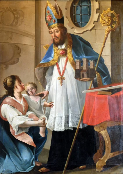Saint Blaise, the patron of the Zagreb Gradec — Stock Photo, Image
