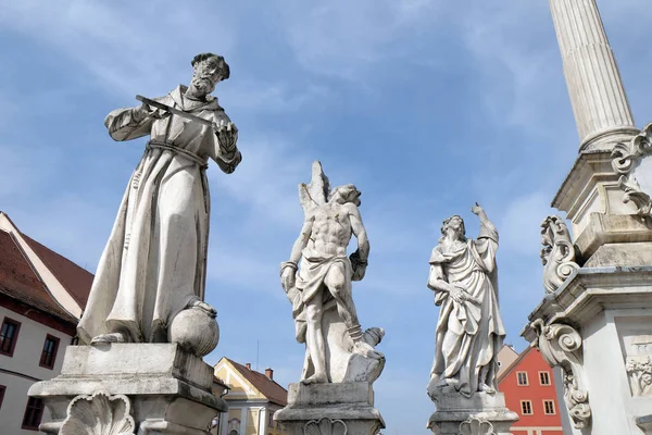 Saints François d'Assise, Sébastien et Jacques — Photo