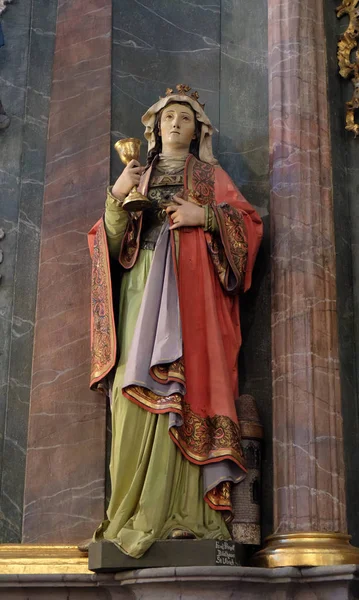 Standbeeld van Sint Barbara — Stockfoto