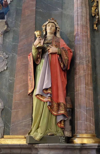 Standbeeld van Sint Barbara — Stockfoto