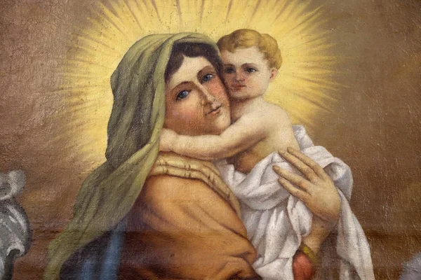 Szűz Mária-a gyermek Jézus — Stock Fotó