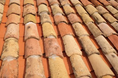 Tipik rooftops Dubrovnik eski şehir, Hırvatistan 