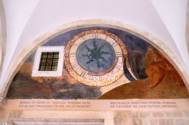 Friars küçük Dubrovnik, Hırvatistan Fransisken manastır manastır olarak saat 