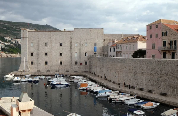 Burg Johann Ivan Und Der Hafen Alten Dubrovnik Kroatien — Stockfoto