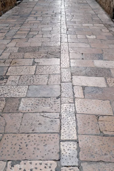 Stone Blocks Paved Road Dubrovnik Croatia — Stock Photo, Image