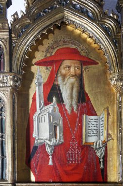 Antonio ve Bartolomeo çift: Aziz Jerome, Manastırı St Mihrabını... Bernardin Kampor, Hırvatistan