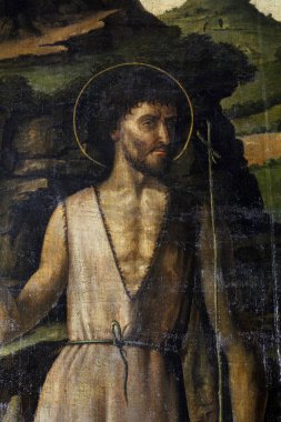 Gentile Bellini: Saint John the Baptist, Mihrabını Katedrali Saint Lawrence Trogir, Hırvatistan